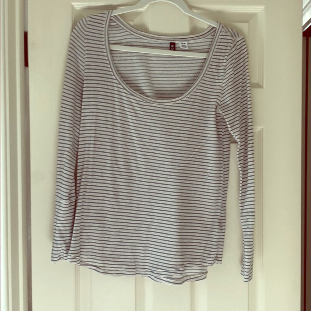 Cream and blue stripped top from Urban Outfitters